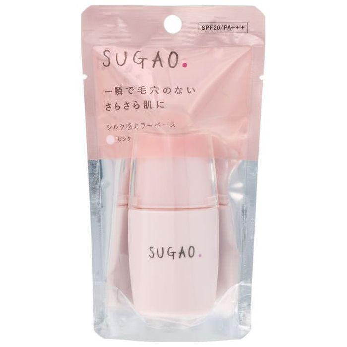 SUGAO スガオ シルク感 カラーベース ピンク 20ml ロート製薬 通販 メイクアップベース 化粧下地 おすすめ下地 メイク下地 潤い｜lamp