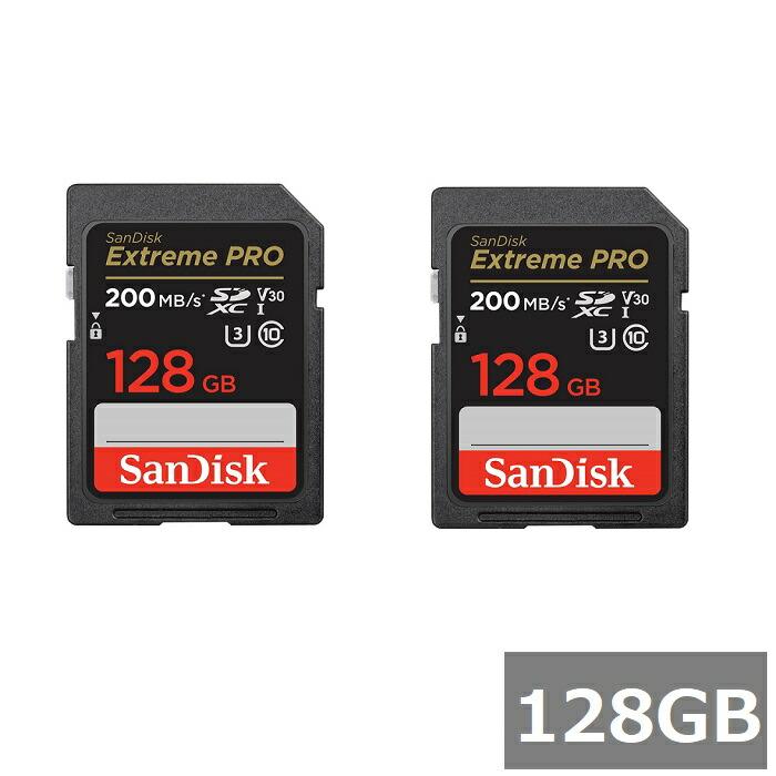 2セット) サンディスク SDカード SDXC SDSDXXD-128G-GN4IN Extreme PRO 