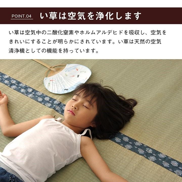 国産 日本製 い草 ござ 和室 上敷き カーペット 敷物 双目織 本間 3畳 約191×286cm