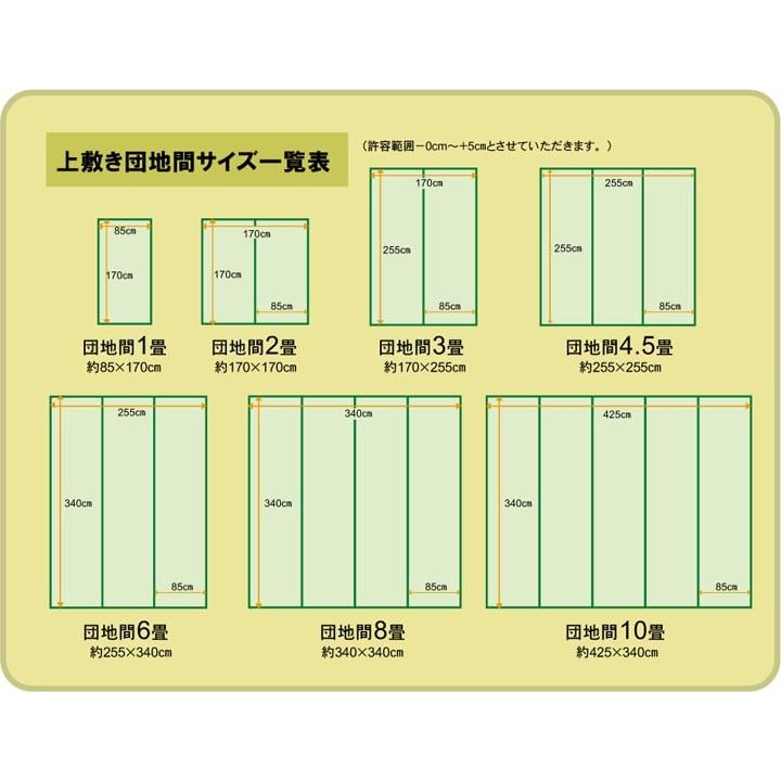 国産 日本製 い草 ござ 和室 上敷き カーペット 敷物 双目織 多サイズ 団地間4.5畳 約255×255cm   おすすめ ラグ カーペ｜lamp｜16