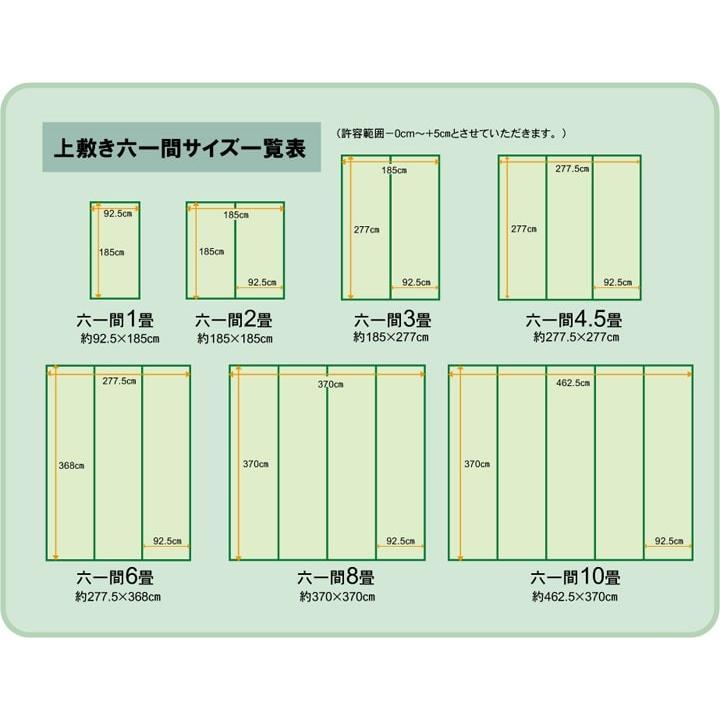 国産 日本製 い草 ござ 和室 上敷き カーペット 敷物 双目織 多サイズ 江戸間 3畳 約176×261cm