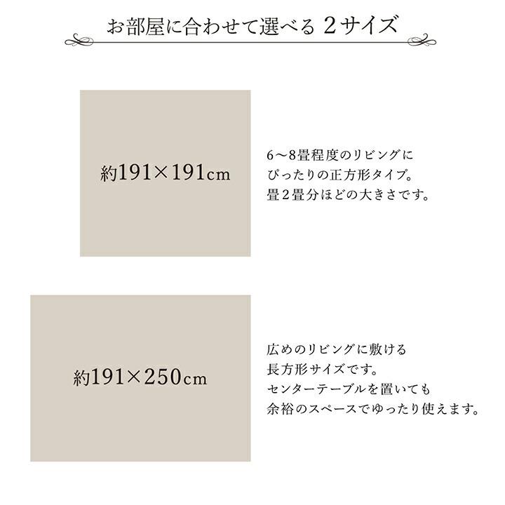 ラグ い草 モダン 国産 国産 日本製 ウレタン 滑りにくい抗菌防臭 自然素材 ナチュラル 約191×191cm_13