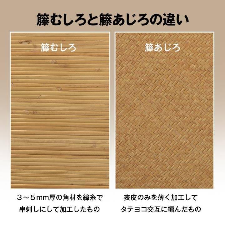 籐 敷 ラグ カーペット 自然素材 アジアン ラタン ひんやり インドネシア産 あじろ織り 江戸間 4.5畳 約261×261cm