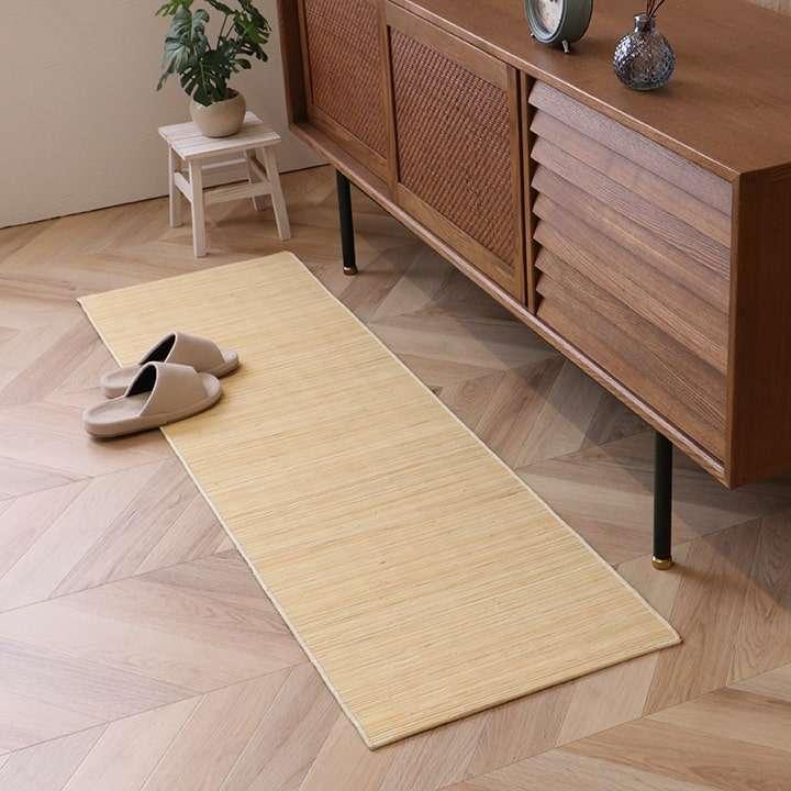 籐 マット キッチン 玄関 自然素材 ひんやり インドネシア産 むしろ 約80×320cm
