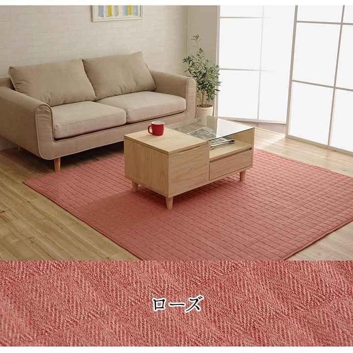 ラグ カーペット 長方形 3畳 洗える 無地 グレー 約200×250cm ホットカーペット 長方形対応_17