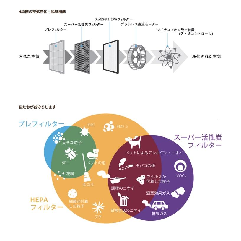 Rabbit Air BioGS 2.0 専用交換フィルター セット（ 空気清浄機 備品 ）  グッドデザイン賞 レッドドット賞 おしゃれ 静 |  | 01