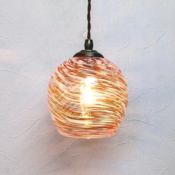 琉球ガラスシーリングランプ ペンダントランプ mituboshi15
