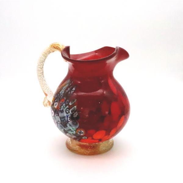 かわいい！ p-red-vase 花瓶 イタリア製 ベネチアングラス 花瓶、花器