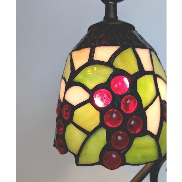 アンティーク・ステンドグラスランプ ステンドグラスランプ アンティークローズ 8インチ 卓上ランプ