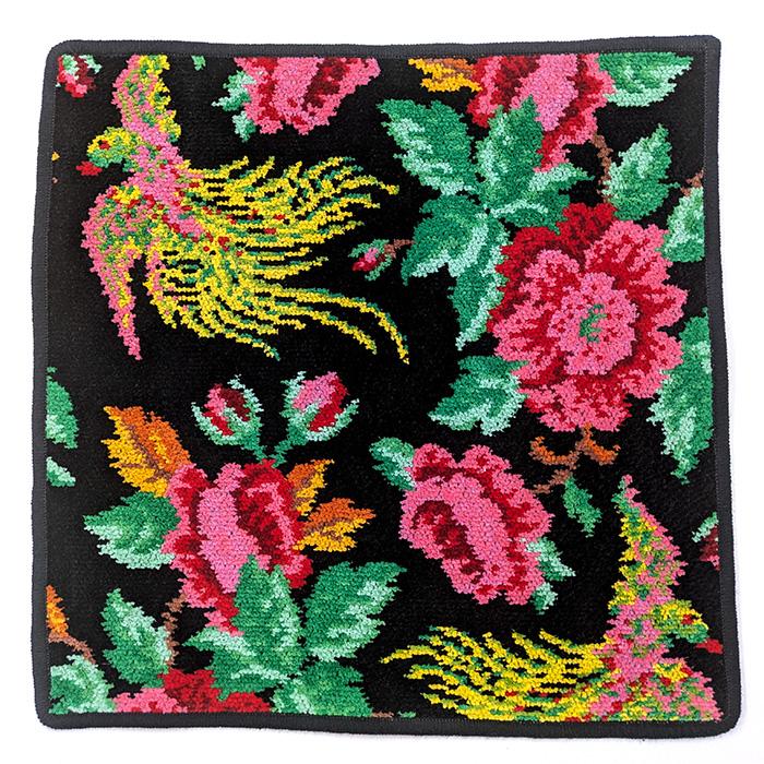 フェイラー　バスタオル　ブランケット　三角屋根の街並み　黒　FEILER フェイラーバスタオルブランケット三角屋根の街並み黒FEILER