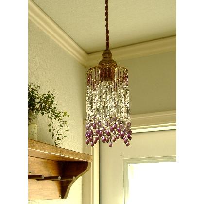 ビーズランプ ビーズシェード 手作り キット ペンダントランプ color de plum 送料無料 LAMPLAMP -Royal Lamp Works- (R)の画像