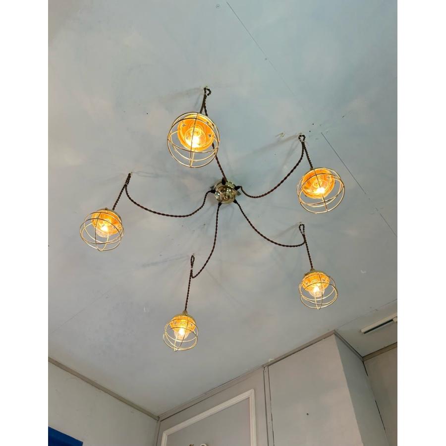 シャンデリア LED 照明 マリンランプ 真鍮 インダストリアルペンダントランプ 5灯 送料無料 5 direction LAMPLAMP -Royal Lamp Works-(R)_2