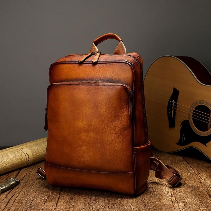 高級感 メンズバッグ 本革 ヌメ革 リュックサック ディパック バックパック 牛革 レザー A4対応 14インチ 通勤通学 高級感 メンズバッグ 本革 ヌメ革 リュックサック ディパック バック