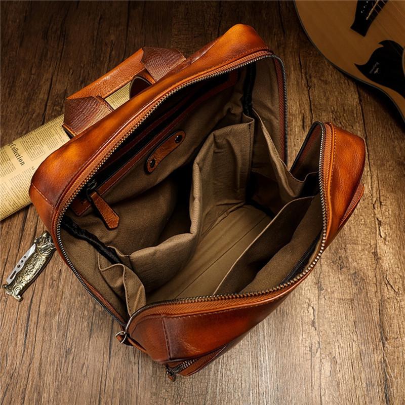 高級感 メンズバッグ 本革 ヌメ革 リュックサック ディパック バック