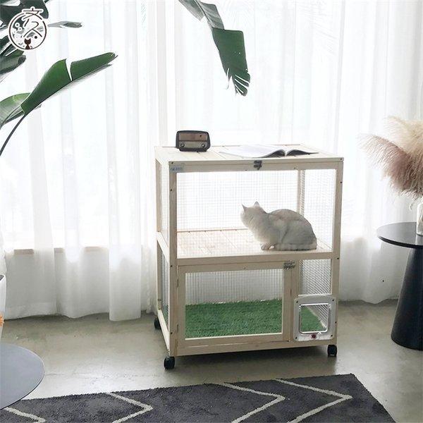 猫 ケージ キャットケージ 2段 木製フレーム 猫ゲージ おしゃれ 猫 ケージ キャットケージ 2段 木製フレーム 猫ゲージ おしゃれ