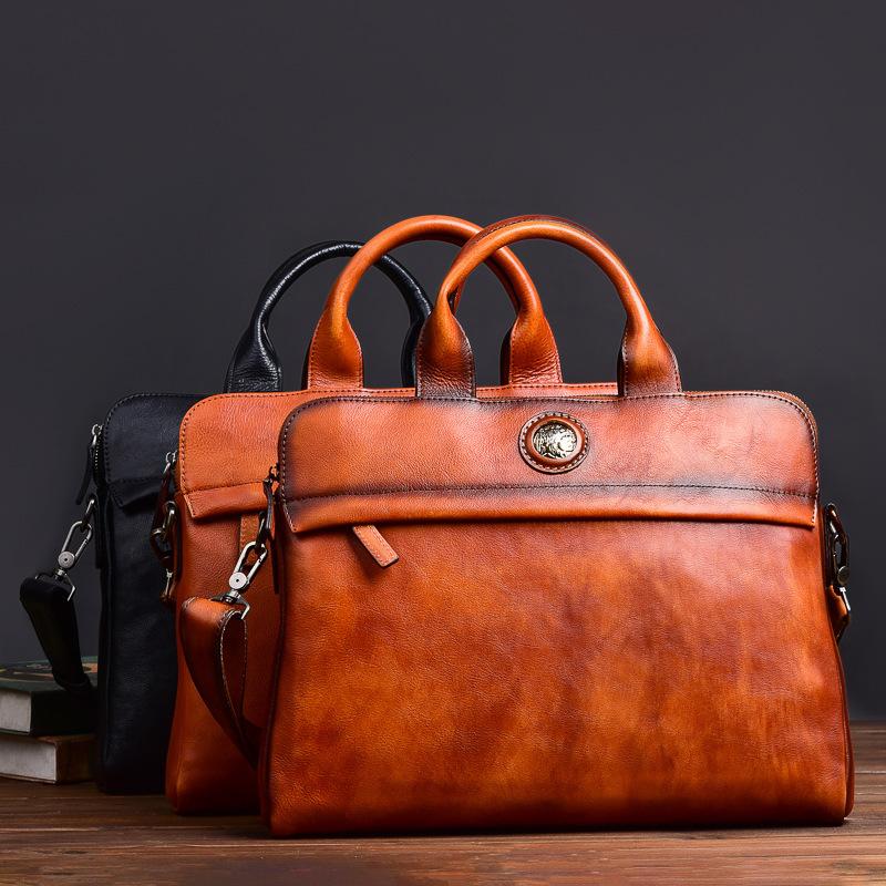 人気新作 本革 牛革 レザー ハンドメイド メンズ 斜めがけ 2way ヌメ