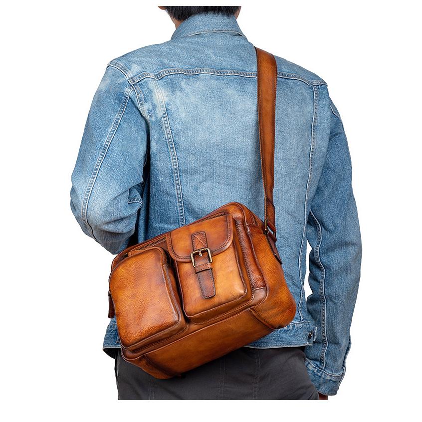 新品 本革 ショルダーバッグ メンズ アンティーク 斜め掛け鞄