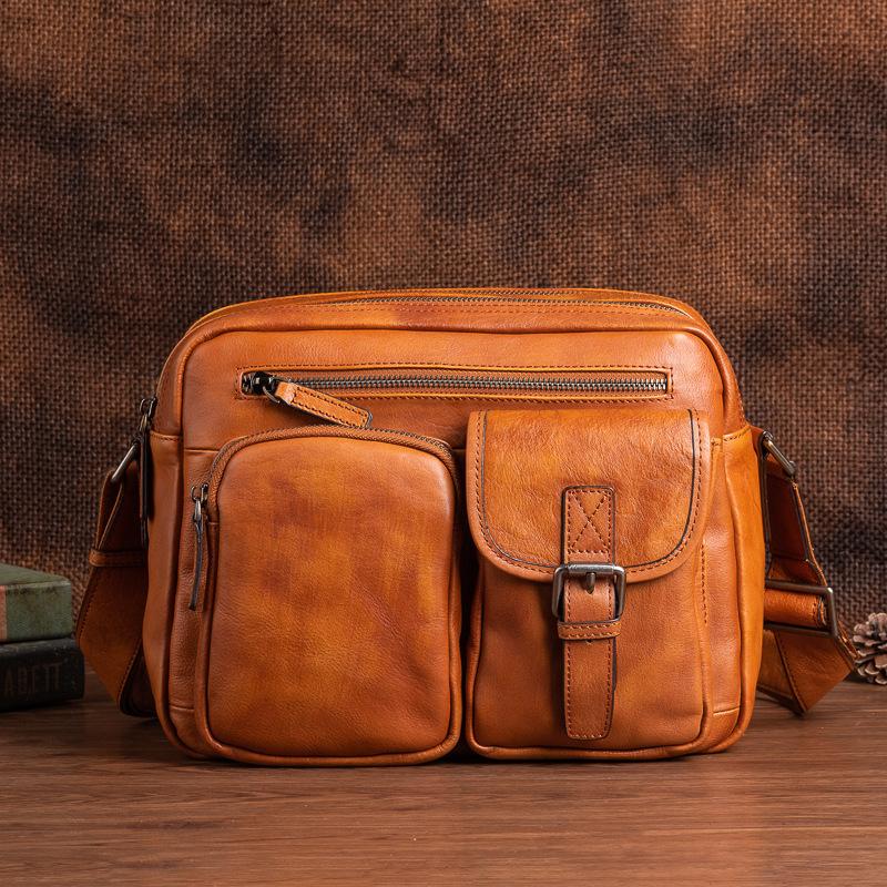 新品 本革 ショルダーバッグ メンズ アンティーク 斜め掛け鞄