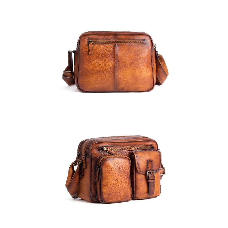 新品 本革 ショルダーバッグ メンズ アンティーク 斜め掛け鞄