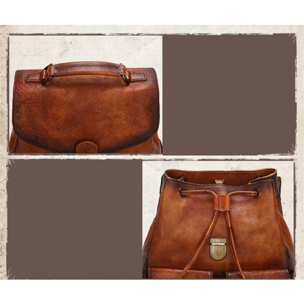 ☆新品☆ 手作り手染め 本革 メンズバッグ リュックサック 2way A4対応