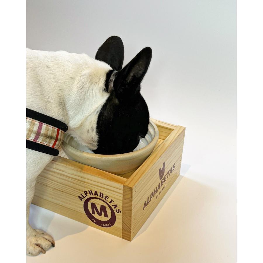 フードテーブル　高さ　角度　調整　変えられる　食事台　犬　ペット　オリジナル　テーブル　イニシャル　国産　おしゃれ　アルファベータス |  | 01