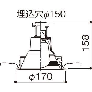 NNN61514WZ 翌営業日発送(登録在庫数内）ランプなし　パナソニック１５０φダウンライト白ＮＮＮ６１５１４ＷＺ　(NNN61514ＷK後継品）ランプなし｜lamps｜02