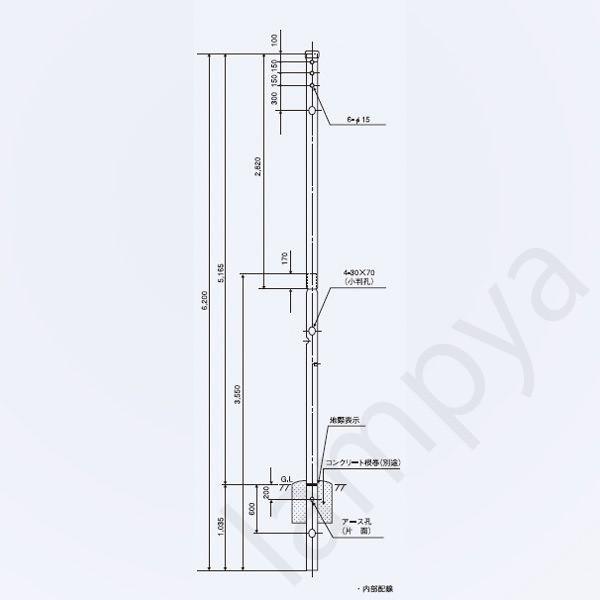 引込柱 全関w 1b型 日本ネットワークサポート 鋼管ポール らんぷや 通販 Yahoo ショッピング