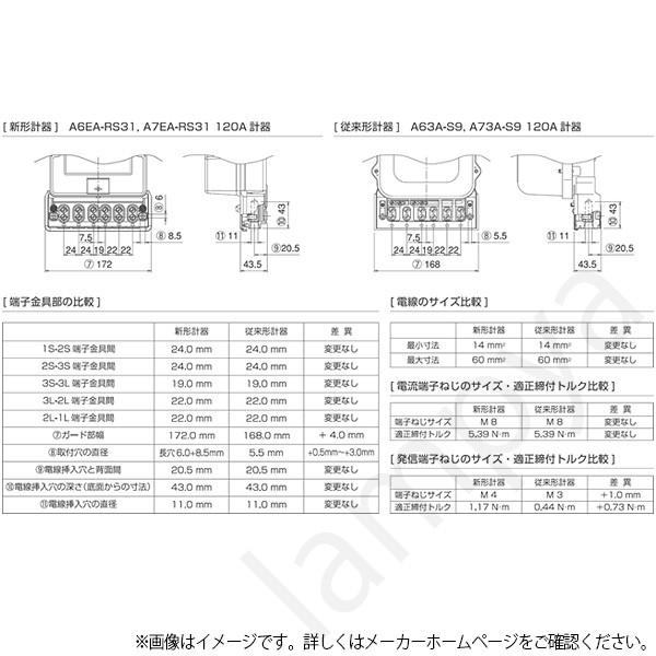 大崎電気工業 A7EA-RS31 200V 120A 50Hz 東日本 三相3線式 A7EA-RS31200V120A50Hz 電子式電力量計｜lampya｜03