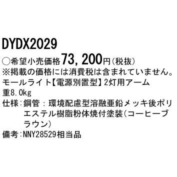パナソニック DYDX2029 モールライト 2灯用 アームの画像
