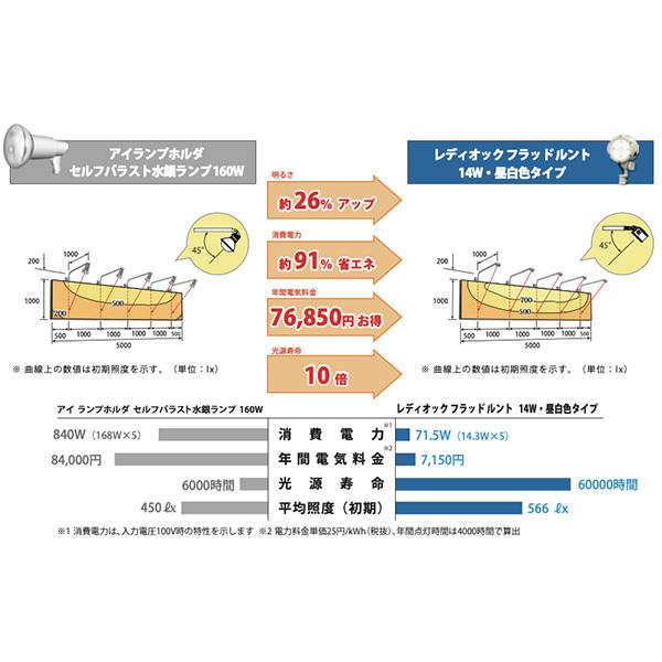 岩崎電気 LED投光器 レディオック フラッド ルント ブラック 33W 岩崎電気 LED投光器 レディオック フラッド ルント ブラック 33W