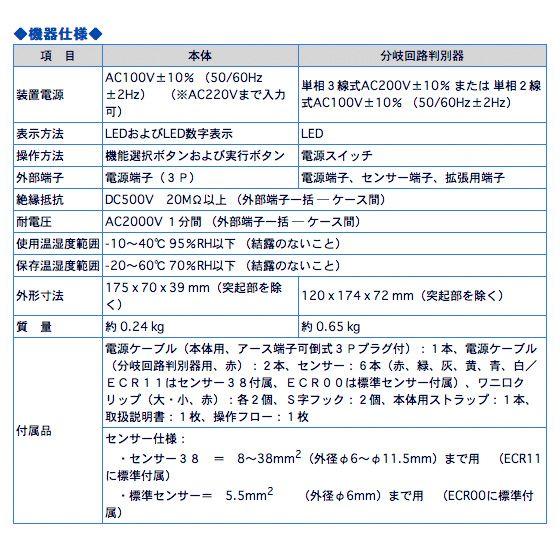 テンパール工業 電気工事チェッカー らくらくチェッカー ECR00｜lampya｜02