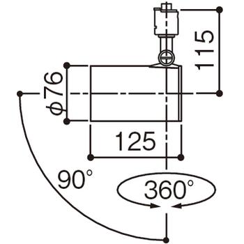 Panasonic LEDスポットライト 温白色 LGS3510VLB1（LGS3510V LB1