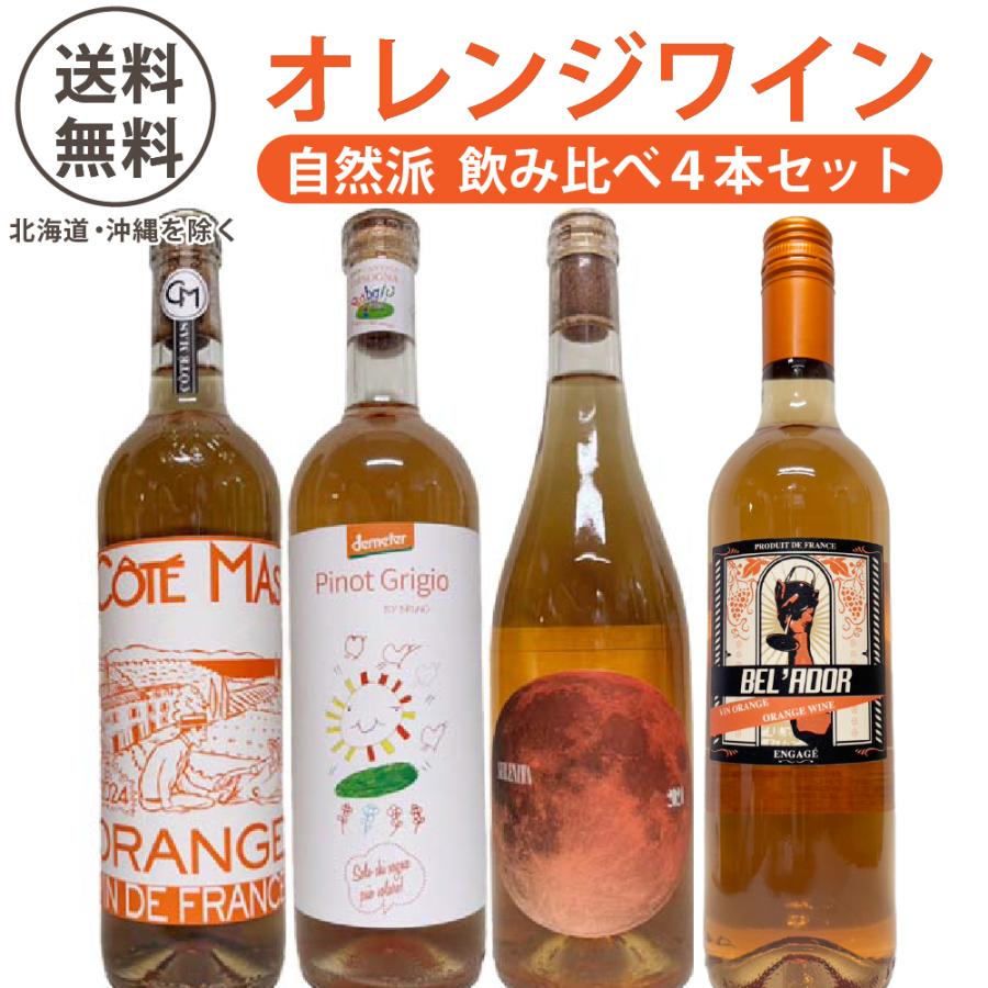 自然派 オレンジワイン 飲み比べ4本セット 詰め合わせ お試し フランス 