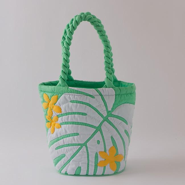 ハワイアンキルト モンステラ ハワイアン キルト バッグ