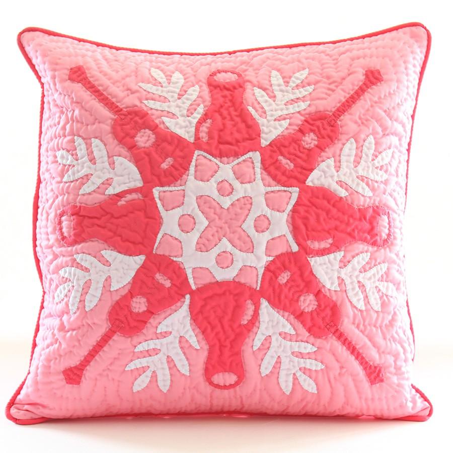 送料無料 アップリケ しつけ済 ハワイアンキルト製作用キット イプ ウクレレ ハワイアンキルト クッションカバー ピンク ピンク 45x45cm 初心 Kitc Ukuleleipu Pi ラナイブルー 通販 Yahoo ショッピング