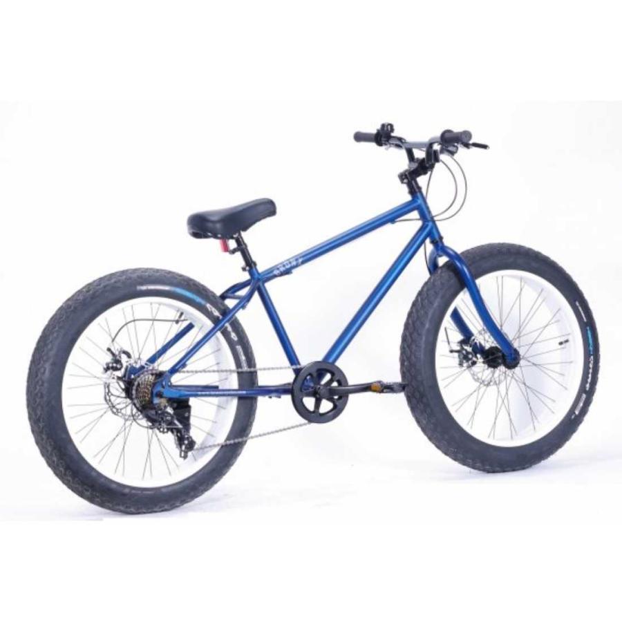 自転車 24BRONX-DD マットネイビー×ホワイトリム ブロンクス ファット