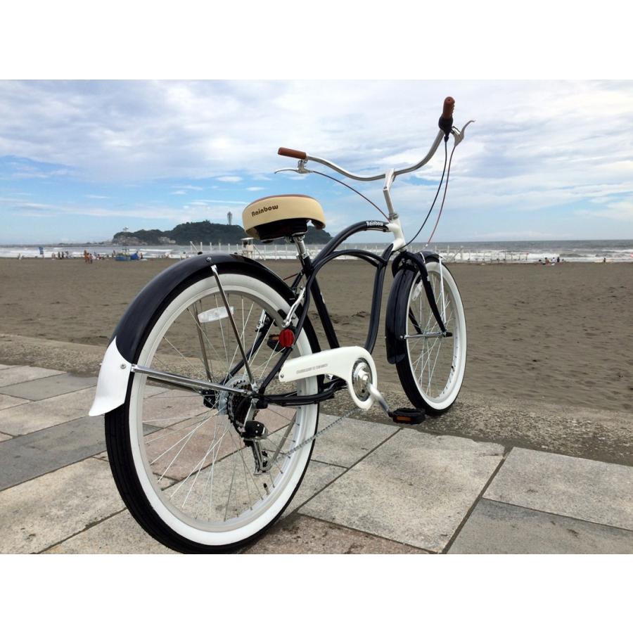 rainbowピーチクルーザーレインボー 26インチ ホワイト