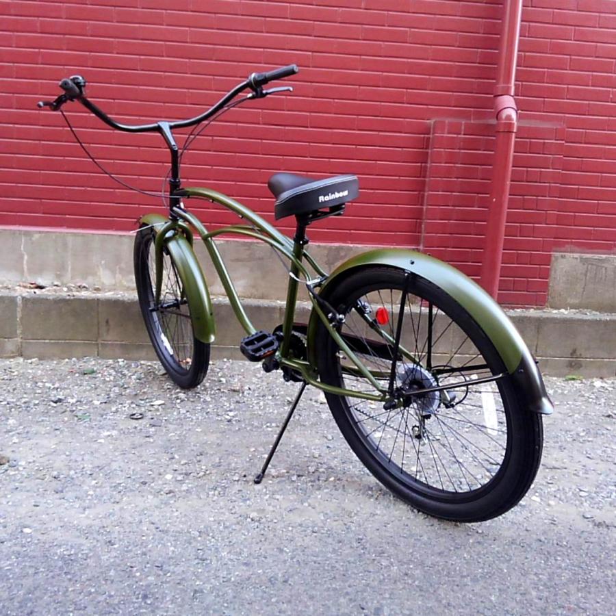 レインボー　カーキ　ビーチクルーザー 自転車　26インチ　Rainbow 自転車 RAINBOW TYPE-X 26