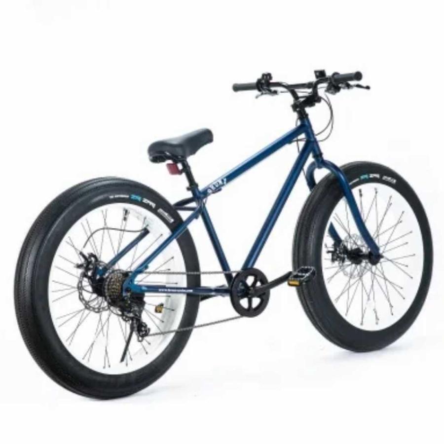自転車 26BRONX-DD マットネイビー×ホワイトリム ブロンクス