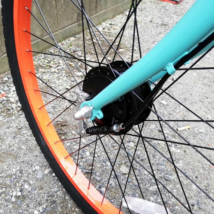 自転車 RAINBOW 26TYPE-X-Stretch ミント×オレンジリム 自転車 RAINBOW 26TYPE-X-Stretch ミント×オレンジリム