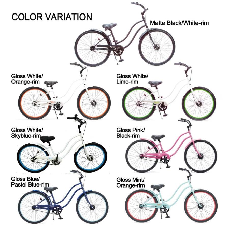 自転車 RAINBOW 26TYPE-X-Stretch ミント×オレンジリム レインボー