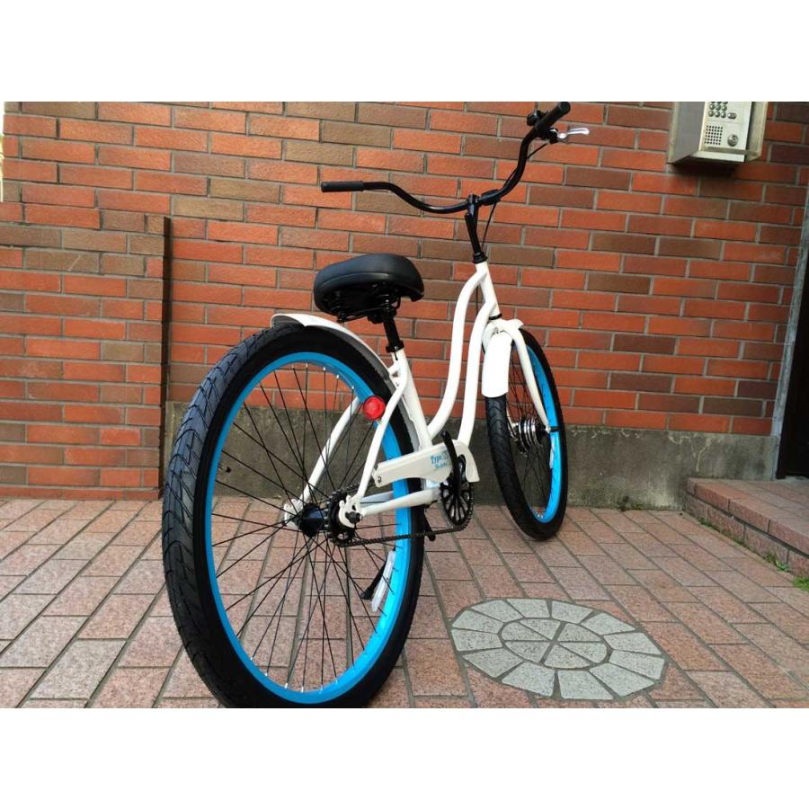 自転車 RAINBOW 26TYPE-X-Stretch グロスホワイト×スカイブルーリム