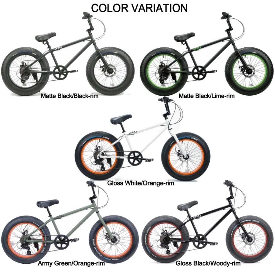 20BRONX-DD BB-8 ブロンクス ファットバイク 自転車 20BRONX-DD BB-8 グロスホワイト×オレンジリム