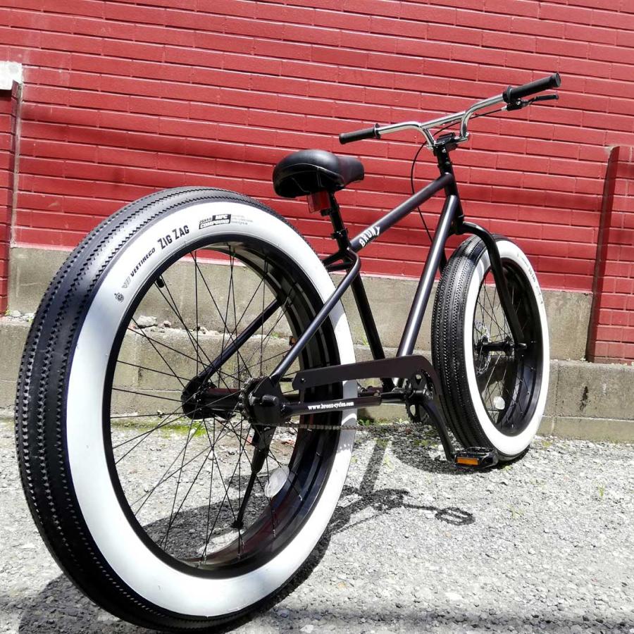 自転車 26bronx 4 0 マットブラック ブラックリム ブロンクス ファットバイク レインボー ビーチクルーザー 26インチ 極太タイヤ 通勤 通学 メンズ レディース Bronx Blkblk ラナイマカイ 通販 Yahoo ショッピング