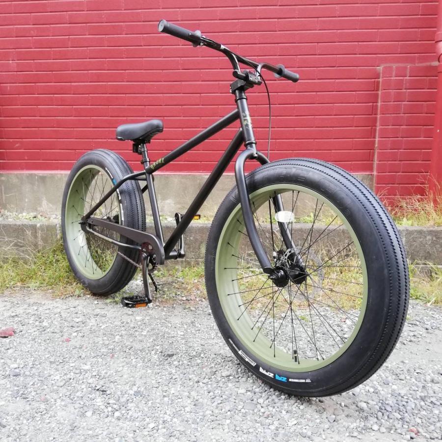 自転車 BRONX 26BRONX-4.0 マットブラック×マットアーミーグリーンリム