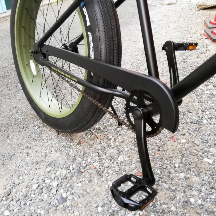 自転車 BRONX 26BRONX-4.0 マットブラック×マットアーミーグリーンリム