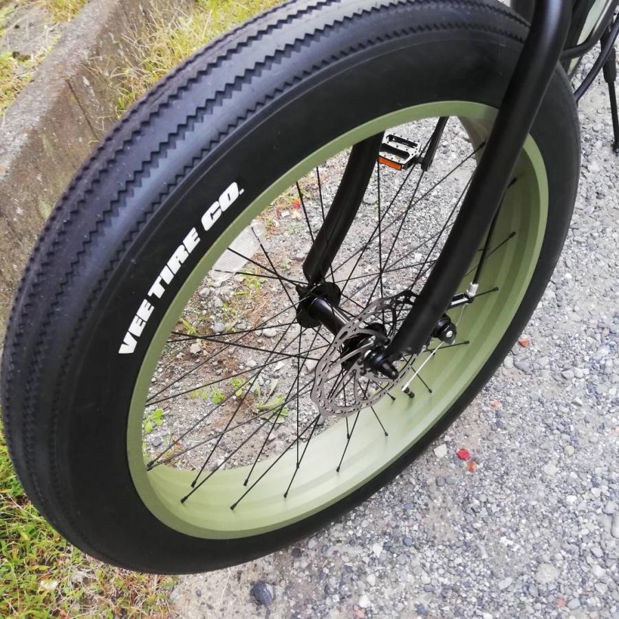 自転車 BRONX 26BRONX-4.0 マットブラック×マットアーミーグリーンリム