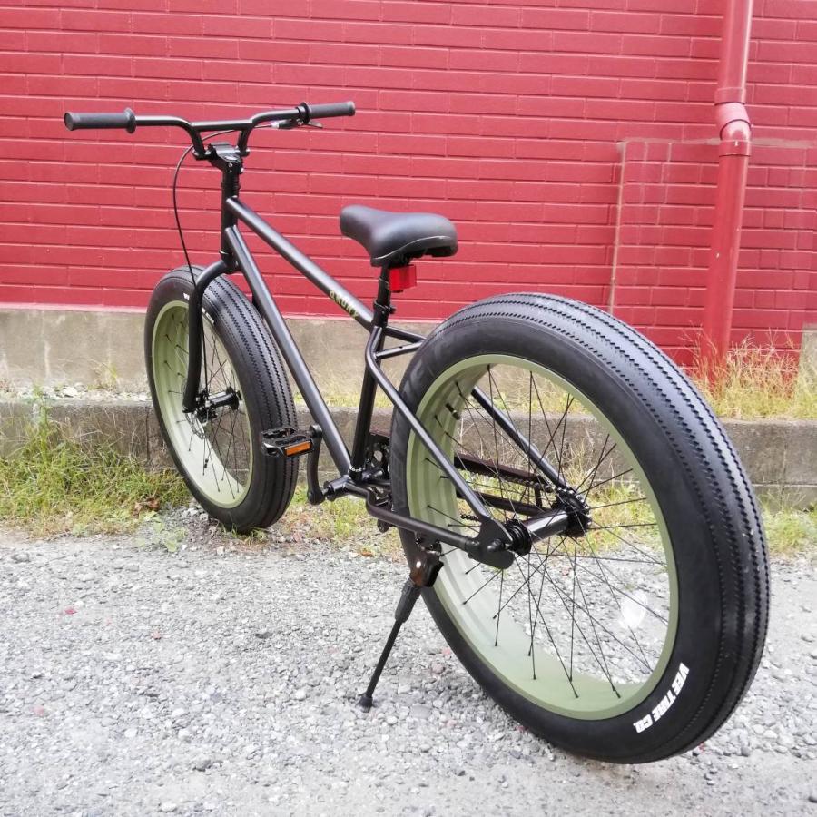 自転車 BRONX 26BRONX-4.0 マットブラック×マットアーミーグリーンリム