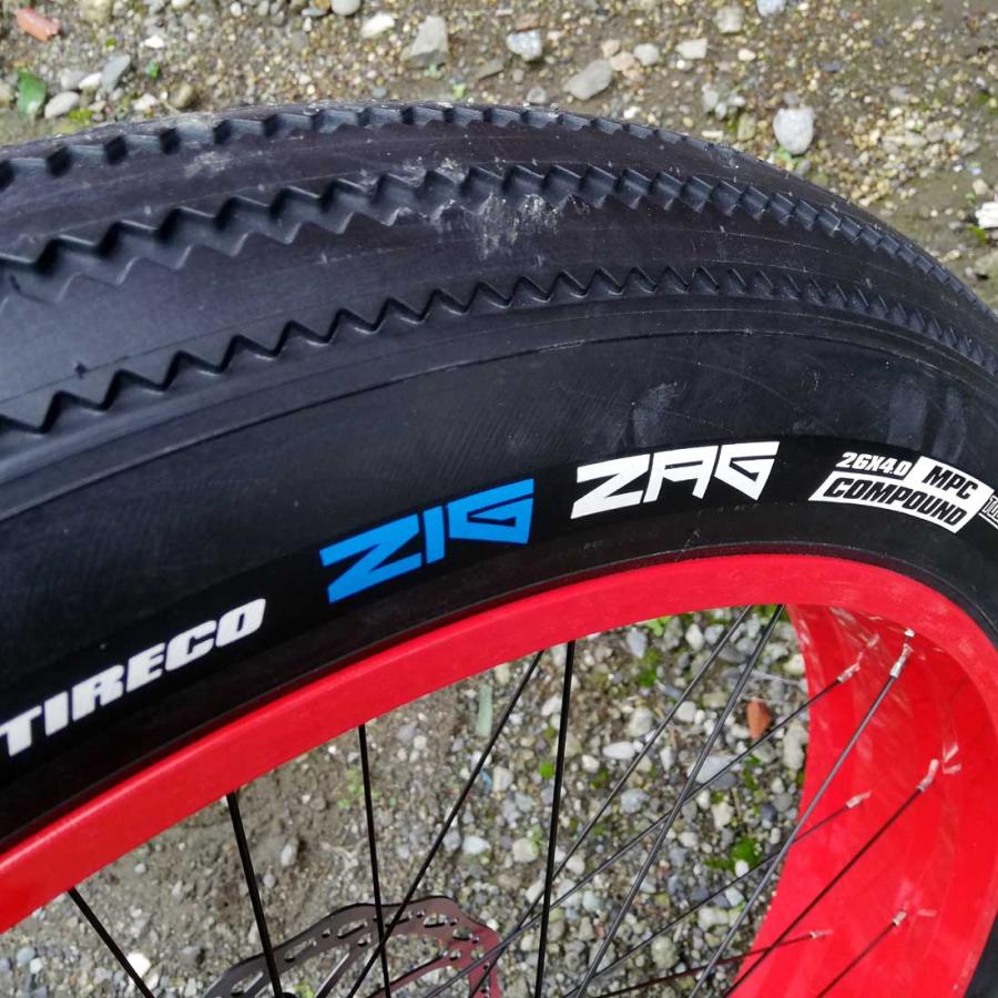 自転車 26BRONX-4.0 マットグレー×レッドリム ブロンクス