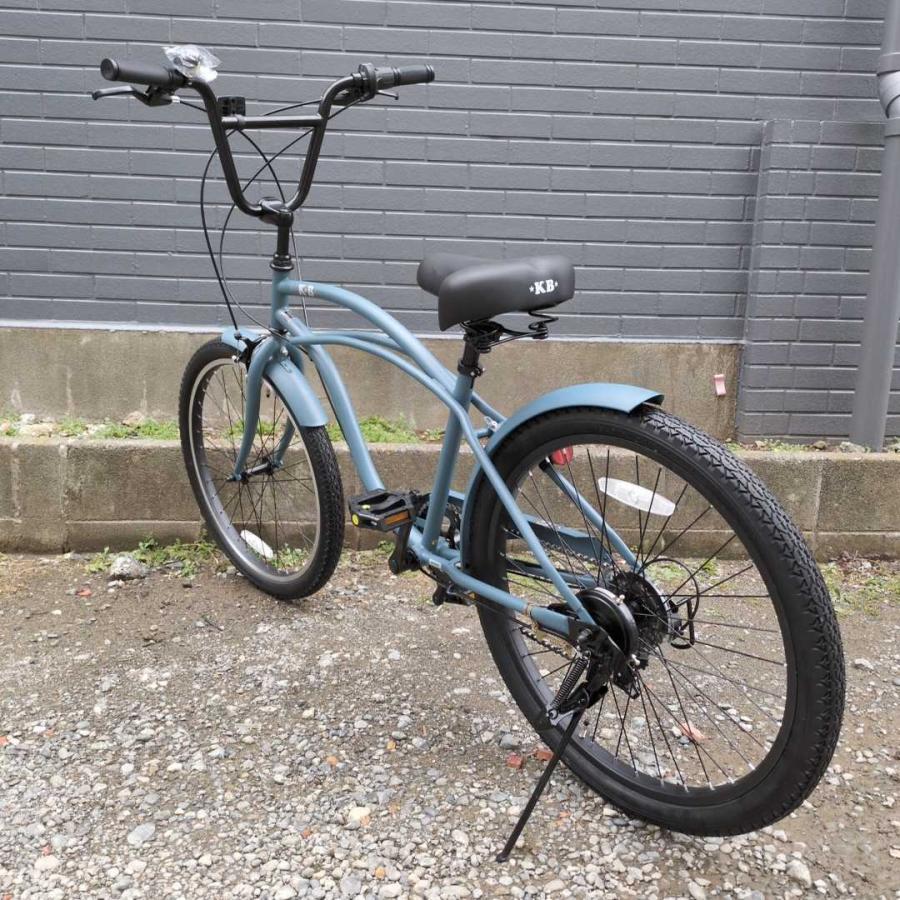 自転車 24KB-6SPEED バトルシップグレー レインボー ビーチ 自転車 24KB-6SPEED バトルシップグレー レインボー ビーチ